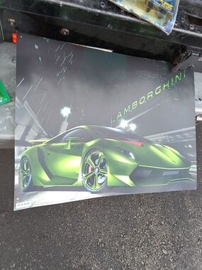Lamborghini Metallic Lime Green Supercar Poster